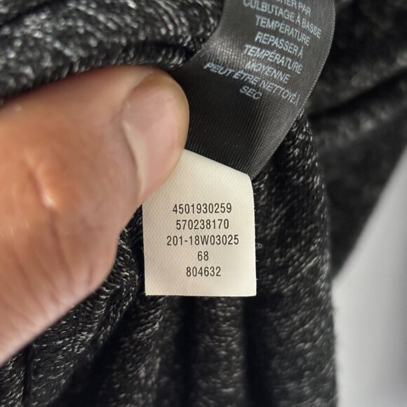 White House Black Market Women's Heathered Ruched Asymmetrical Top Size Large - Picture 8 of 10